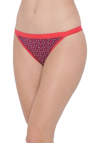 Buy Cotton Low Waist Printed Bikini Panty In Purple Online India Best