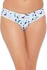 Buy Low Waist Dolphin Print Bikini Panty In White Cotton Online India