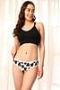 Buy Low Waist Heart Print Bikini Panty In White Cotton Online India