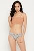 Buy Low Waist Cactus Print Bikini Panty In Grey With Powernet Panel