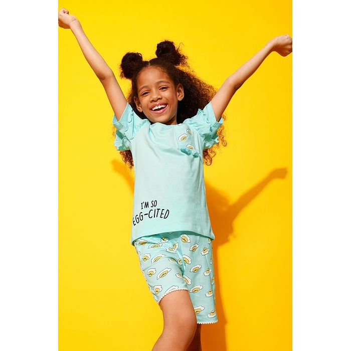 Clovia 100% Cotton - Tweens Top & Shorts Set in Egg Print - Blue - GLT013P03, Light blue
Clovia 100% Cotton - Tweens Top & Shorts Set in Egg Print - Blue - GLT013P03, Light blue