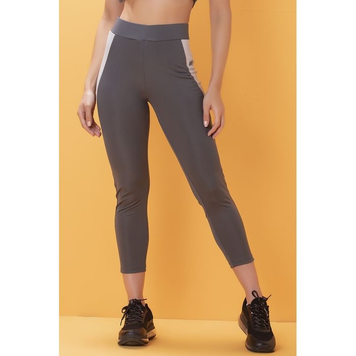 Clovia Snug Fit Active Tights in Grey with Reflective Sticker on Black Panels - AB0042S05, Dark grey
Clovia Snug Fit Active Tights in Grey with Reflective Sticker on Black Panels - AB0042S05, Dark grey
