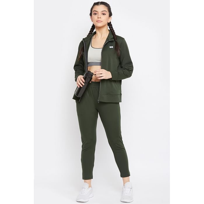 Clovia Activewear Jacket & Ankle-Length Tights in Olive Green - ASC048A17, Dark green
Clovia Activewear Jacket & Ankle-Length Tights in Olive Green - ASC048A17, Dark green