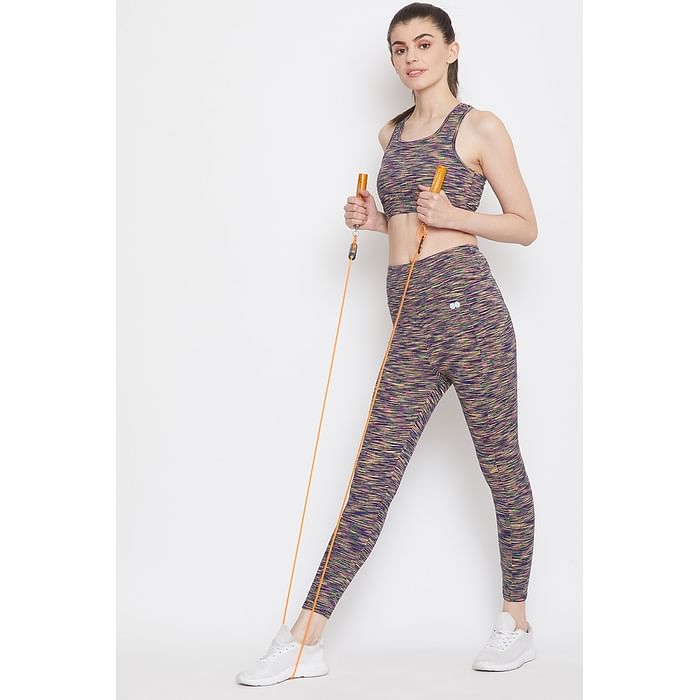 Clovia Medium Impact Padded Sports Bra & Active Ankle Length Tights in Multicolour - ASC048P19
Clovia Medium Impact Padded Sports Bra & Active Ankle Length Tights in Multicolour - ASC048P19