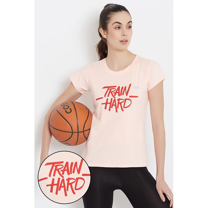 Clovia Comfort Fit Active Text Print T-shirt in Peach - Cotton Rich - AT0112A34, Teal
Clovia Comfort Fit Active Text Print T-shirt in Peach - Cotton Rich - AT0112A34, Teal