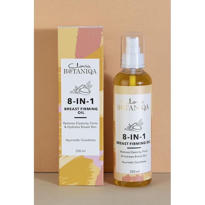 Clovia 8-in-1 Breast Firming Oil with Ayurvedic Formula with 8 Natural Oils by Clovia Botaniqa - 250 ml - BQB011O02, Light yellow
Clovia 8-in-1 Breast Firming Oil with Ayurvedic Formula with 8 Natural Oils by Clovia Botaniqa - 250 ml - BQB011O02, Light yellow