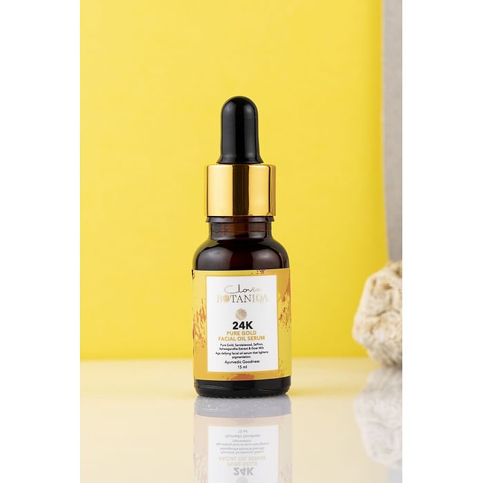 Clovia 24K Pure Gold Mini Facial Oil Serum with Saffron & Goat Milk by Clovia Botaniqa - 15ml - BQFM02S04, Red
Clovia 24K Pure Gold Mini Facial Oil Serum with Saffron & Goat Milk by Clovia Botaniqa - 15ml - BQFM02S04, Red