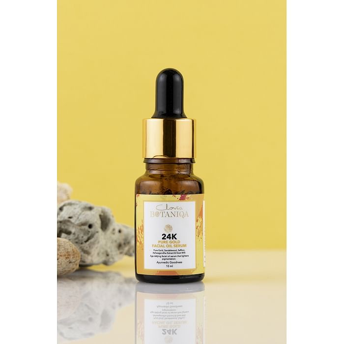 Clovia 24K Pure Gold Mini Facial Oil Serum with Saffron & Goat Milk by Clovia Botaniqa - 10 ml - BQFS02S04, Red
Clovia 24K Pure Gold Mini Facial Oil Serum with Saffron & Goat Milk by Clovia Botaniqa - 10 ml - BQFS02S04, Red