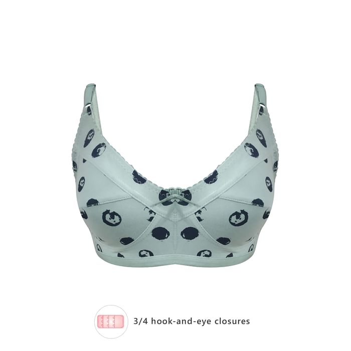 Clovia Non-Padded Non-Wired Printed Full Figure Bra in Mint Green - Cotton Rich - BR0185G11, Light green
Clovia Non-Padded Non-Wired Printed Full Figure Bra in Mint Green - Cotton Rich - BR0185G11, Light green