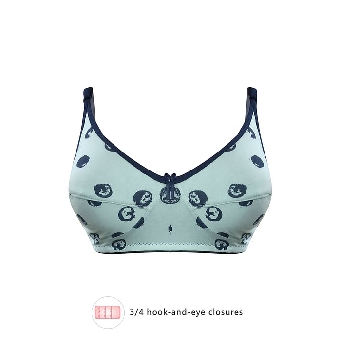 Clovia Non-Padded Non-Wired Full Cup Printed Bra in Mint Green - Cotton - BR0227G11, Light green
Clovia Non-Padded Non-Wired Full Cup Printed Bra in Mint Green - Cotton - BR0227G11, Light green