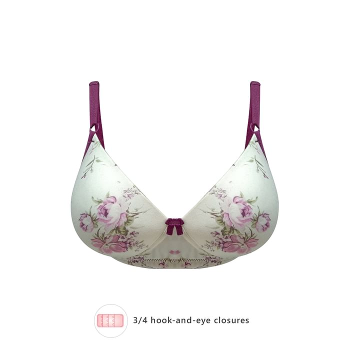 Clovia Padded Non-Wired Full Cup Floral Print T-shirt Bra in White - BR0935Q18
Clovia Padded Non-Wired Full Cup Floral Print T-shirt Bra in White - BR0935Q18
