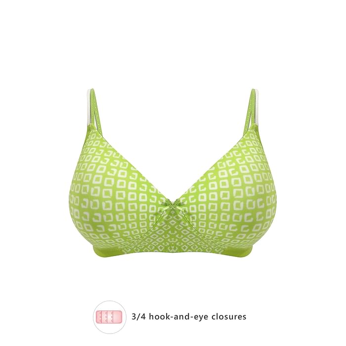 Clovia Padded Non-Wired Full Cup Geometric Print T-shirt Bra in Neon Green - BR1737G11, Light green
Clovia Padded Non-Wired Full Cup Geometric Print T-shirt Bra in Neon Green - BR1737G11, Light green