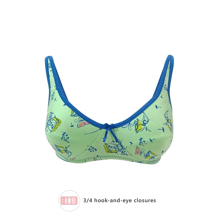 Clovia Non-Padded Non-Wired Full Cup Printed Bra in Mint Green - Cotton - BR1797A11, Light green
Clovia Non-Padded Non-Wired Full Cup Printed Bra in Mint Green - Cotton - BR1797A11, Light green