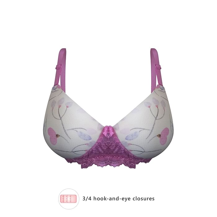 Clovia Padded Non-Wired Full Cup Floral Print Multiway T-shirt Bra in White - BR1806T18
Clovia Padded Non-Wired Full Cup Floral Print Multiway T-shirt Bra in White - BR1806T18