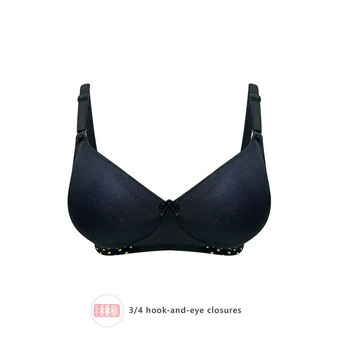 Clovia Padded Non-Wired Full Cup Polka Print Multiway T-shirt Bra in Black - BR1897S13
Clovia Padded Non-Wired Full Cup Polka Print Multiway T-shirt Bra in Black - BR1897S13