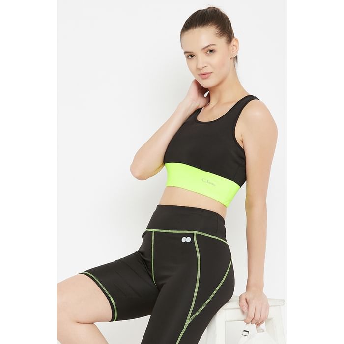Clovia Medium Impact Padded Non-Wired Full Cup Sports Bra in Black with Removable Cups - BR2084P11, Light green
Clovia Medium Impact Padded Non-Wired Full Cup Sports Bra in Black with Removable Cups - BR2084P11, Light green