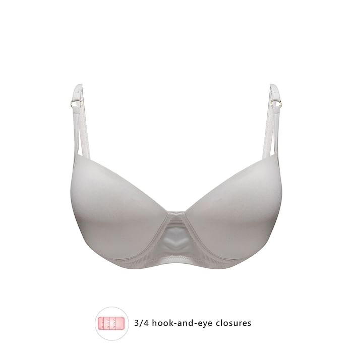 Clovia Level 1 Push-Up Underwired Full Cup Balconette T-shirt Bra in White - BR2236P18
Clovia Level 1 Push-Up Underwired Full Cup Balconette T-shirt Bra in White - BR2236P18