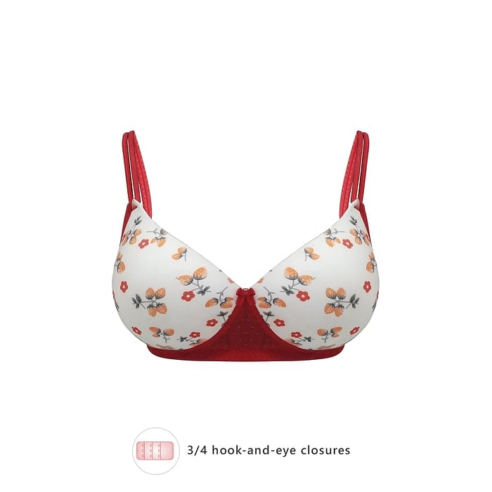 Clovia Padded Non-Wired Full Cup Floral Print T-shirt Bra in White - BR2306M24, Nude-colour
Clovia Padded Non-Wired Full Cup Floral Print T-shirt Bra in White - BR2306M24, Nude-colour