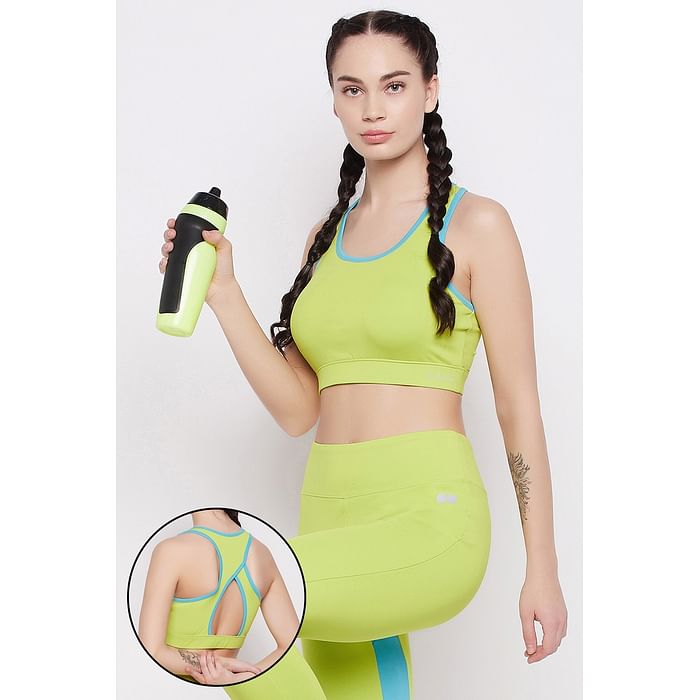 Clovia Medium Impact Padded Racerback Sports Bra in Neon Green - BRS058P11, Light green
Clovia Medium Impact Padded Racerback Sports Bra in Neon Green - BRS058P11, Light green