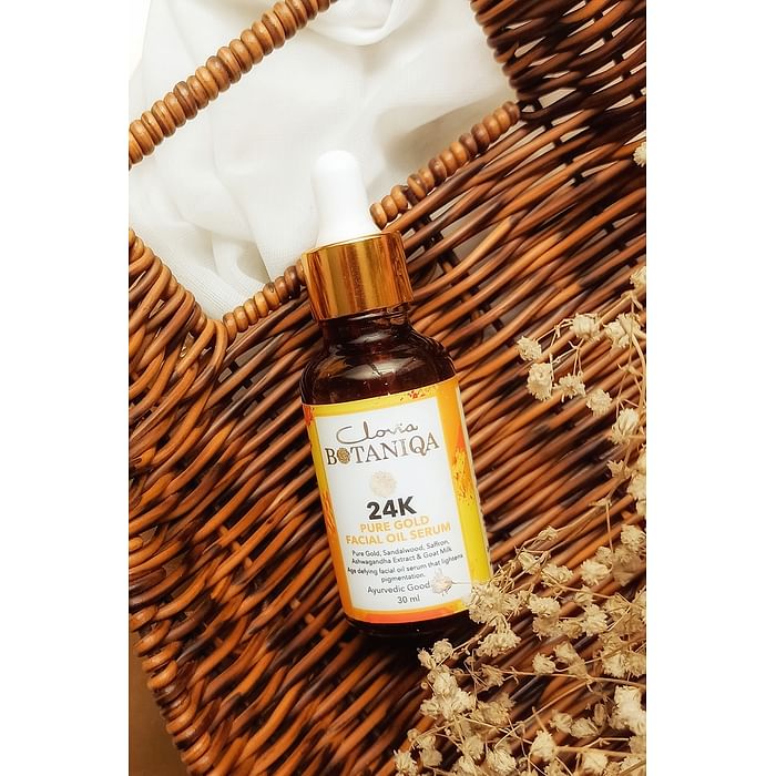 Clovia 24K Pure Gold Facial Oil Serum with Saffron & Goat Milk by Clovia Botaniqa - 30ml - BQF002S04, Red
Clovia 24K Pure Gold Facial Oil Serum with Saffron & Goat Milk by Clovia Botaniqa - 30ml - BQF002S04, Red