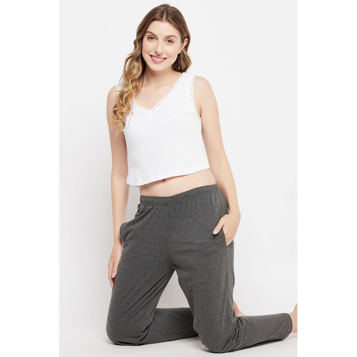 Clovia Chic Basic Self-Patterned Crop Tank Top in White - 100% Cotton - CM0036P18
Clovia Chic Basic Self-Patterned Crop Tank Top in White - 100% Cotton - CM0036P18