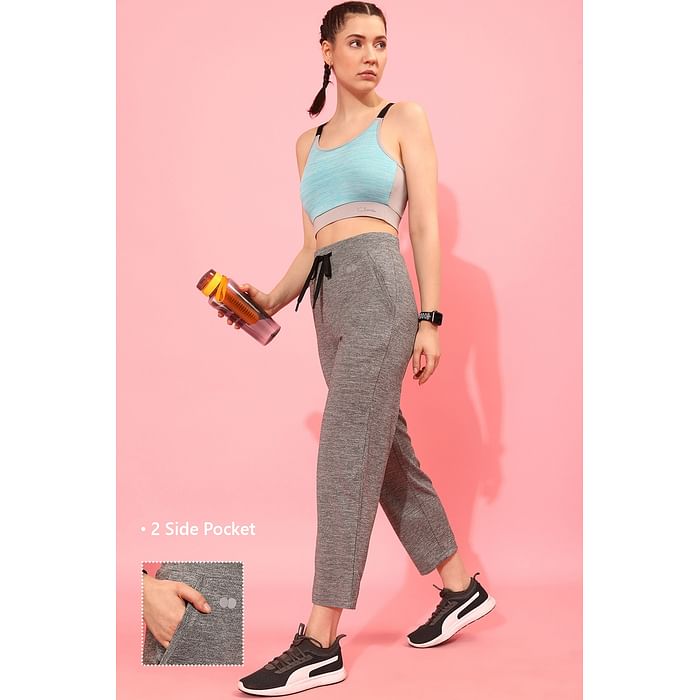 Clovia Comfort Fit High-Rise Active Track Pants in Grey Melange - AB0095P01, Light grey
Clovia Comfort Fit High-Rise Active Track Pants in Grey Melange - AB0095P01, Light grey
