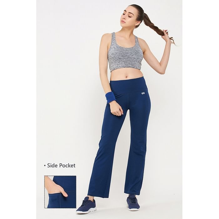 Clovia Comfort Fit High-Waist Flared Yoga Pants in Midnight Blue with Side Pocket - AB0090P08, Navy
Clovia Comfort Fit High-Waist Flared Yoga Pants in Midnight Blue with Side Pocket - AB0090P08, Navy