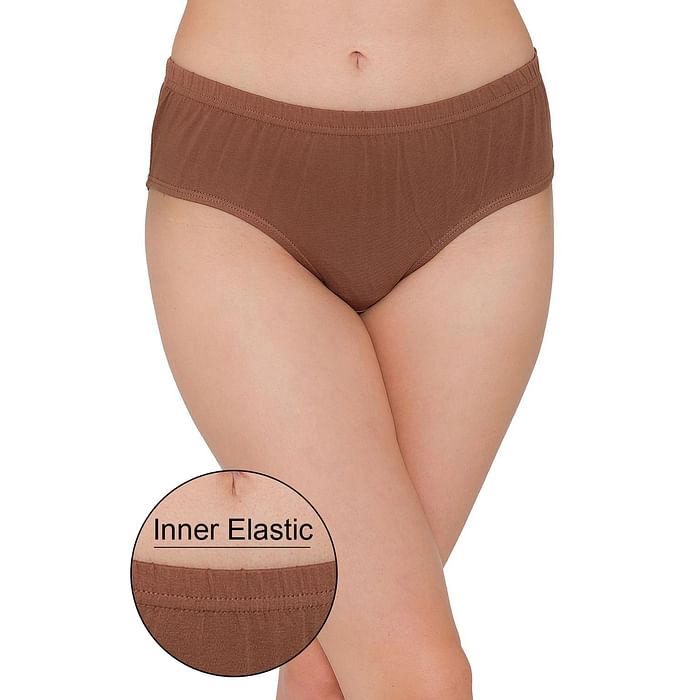 Clovia Cotton Mid Waist Hipster Panty with Inner Elastic In Brown - PN2508A24, Nude-colour
Clovia Cotton Mid Waist Hipster Panty with Inner Elastic In Brown - PN2508A24, Nude-colour