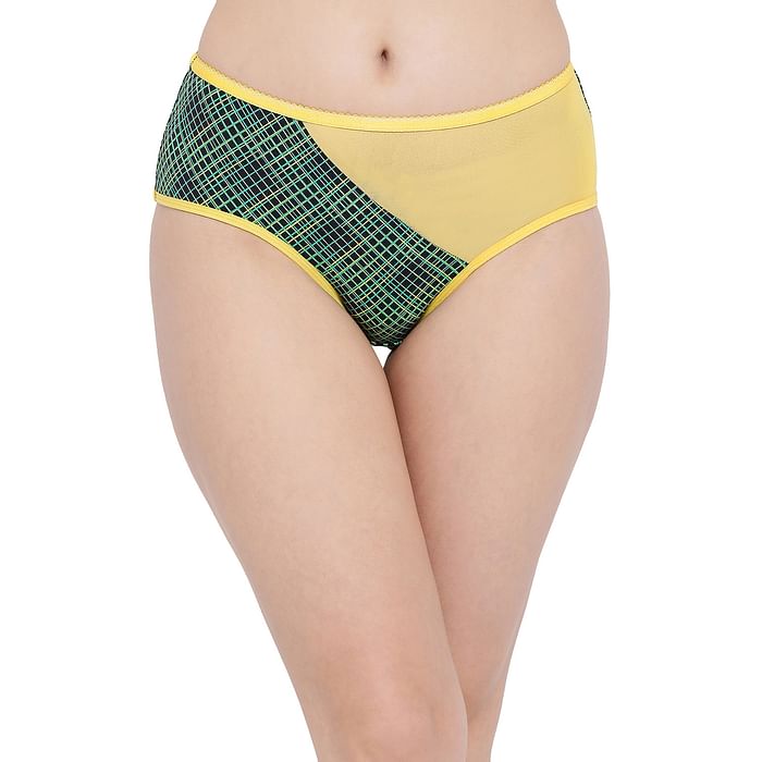 Clovia Cotton Mid Waist Printed Hipster Panty with Mesh Insert In Blue - PN3291A08, Navy
Clovia Cotton Mid Waist Printed Hipster Panty with Mesh Insert In Blue - PN3291A08, Navy