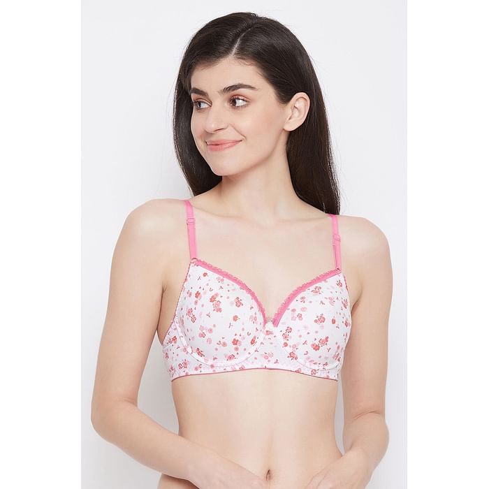 Clovia Cotton Padded Underwired Floral Print T-Shirt Bra With Matching PN2789R22 - BR1594R22, Light pink
Clovia Cotton Padded Underwired Floral Print T-Shirt Bra With Matching PN2789R22 - BR1594R22, Light pink