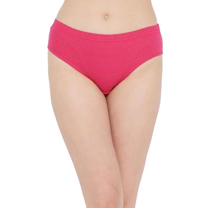 Clovia Cotton Rich Mid Waist Polka Print Hipster Panty with Inner Elastic - PN2855P14, Pink
Clovia Cotton Rich Mid Waist Polka Print Hipster Panty with Inner Elastic - PN2855P14, Pink