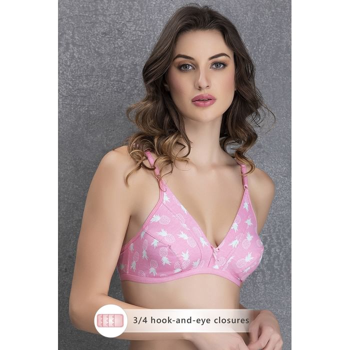 Clovia Cotton Rich Non-Padded Non-Wired Pineapple Print Bra In Pink - BR1595A22, Light pink
Clovia Cotton Rich Non-Padded Non-Wired Pineapple Print Bra In Pink - BR1595A22, Light pink