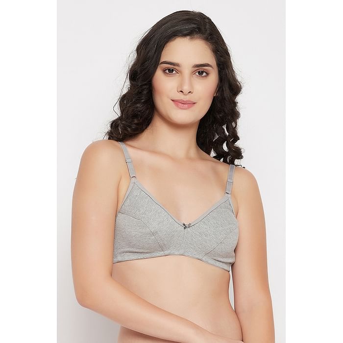Clovia Non-Padded Non-Wired Demi Cup Bra in Grey Melange - Cotton Rich - BR1150P01, Light grey
Clovia Non-Padded Non-Wired Demi Cup Bra in Grey Melange - Cotton Rich - BR1150P01, Light grey