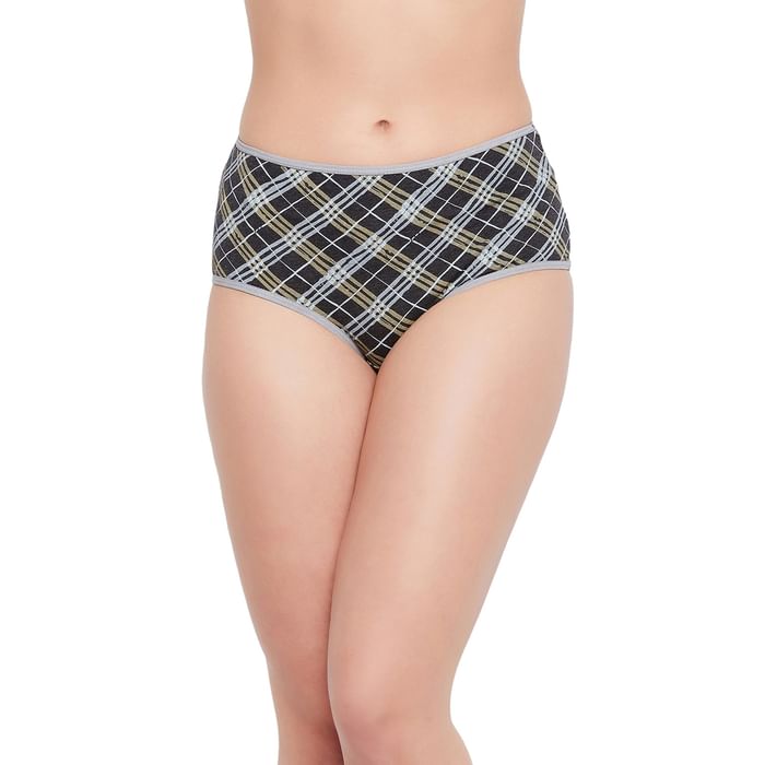 Clovia High Waist Checkered Print Hipster Panty in Dark Grey - Cotton - PN3015A05
Clovia High Waist Checkered Print Hipster Panty in Dark Grey - Cotton - PN3015A05