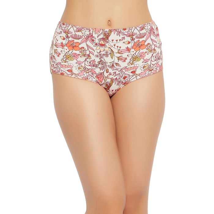 Clovia High Waist Floral Print Hipster Panty in White - Cotton - PN3015B22, Light pink
Clovia High Waist Floral Print Hipster Panty in White - Cotton - PN3015B22, Light pink