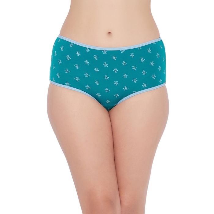 Clovia High Waist Penguin Print Hipster Panty in Turquoise - Cotton - PN3221A35, Teal
Clovia High Waist Penguin Print Hipster Panty in Turquoise - Cotton - PN3221A35, Teal