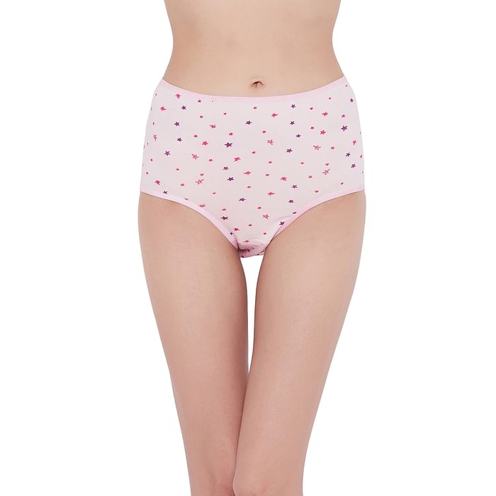 Clovia High Waist Star Print Hipster Panty in Baby Pink - Cotton - PN3457P22, Light pink
Clovia High Waist Star Print Hipster Panty in Baby Pink - Cotton - PN3457P22, Light pink