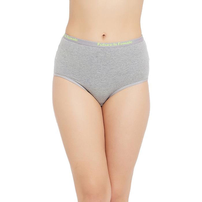 Clovia High Waist Text Print Hipster Panty in Melange Grey - Cotton - PN3313P01, Light grey
Clovia High Waist Text Print Hipster Panty in Melange Grey - Cotton - PN3313P01, Light grey