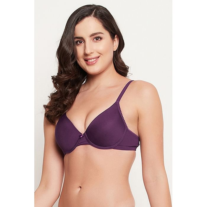 Clovia Level 1 Push-Up Underwired Demi Cup Multiway T-shirt Bra in Purple - BR0717P15
Clovia Level 1 Push-Up Underwired Demi Cup Multiway T-shirt Bra in Purple - BR0717P15