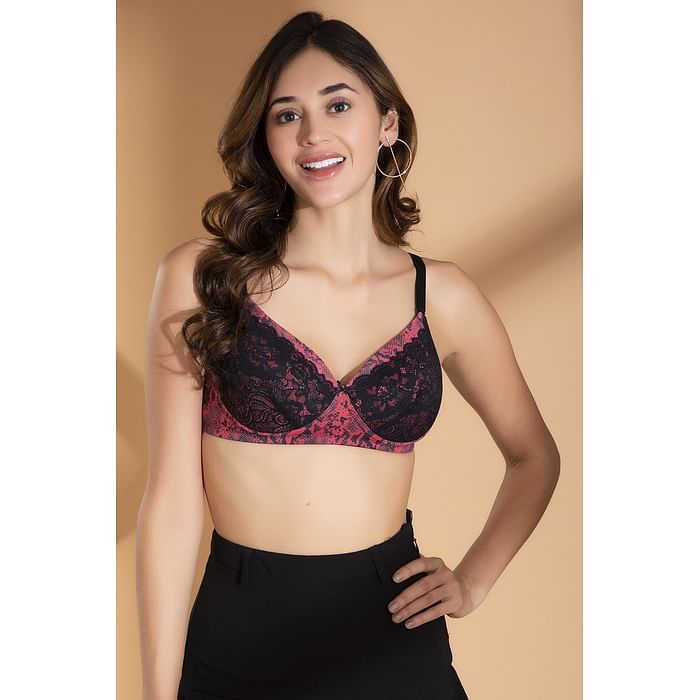 Clovia Lightly Padded Non-Wired Full Cup Snakeskin Print Multiway Bridal Bra in Pink - Lace - BR1747T14
Clovia Lightly Padded Non-Wired Full Cup Snakeskin Print Multiway Bridal Bra in Pink - Lace - BR1747T14