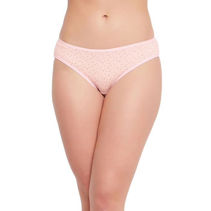 Clovia Low Waist Floral Print Bikini Panty in Baby Pink - Cotton - PN5101C22, Light pink
Clovia Low Waist Floral Print Bikini Panty in Baby Pink - Cotton - PN5101C22, Light pink