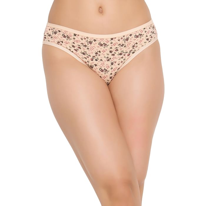 Clovia Low Waist Floral Print Bikini Panty in Cream Colour - Cotton - PN3380Z24, Nude-colour
Clovia Low Waist Floral Print Bikini Panty in Cream Colour - Cotton - PN3380Z24, Nude-colour