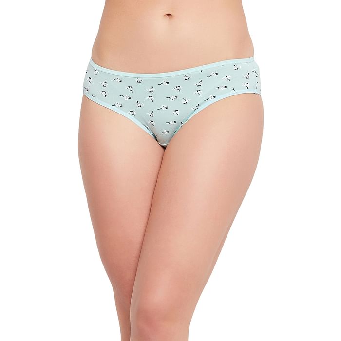 Clovia Low Waist Floral Print Bikini Panty in Mint Green - Cotton - PN5101C03, Light blue
Clovia Low Waist Floral Print Bikini Panty in Mint Green - Cotton - PN5101C03, Light blue