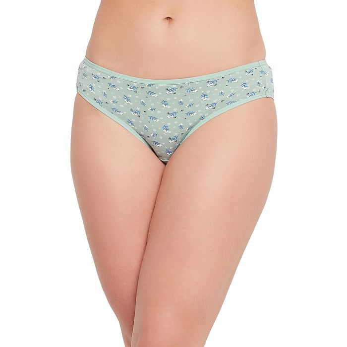 Clovia Low Waist Floral Print Bikini Panty in Mint Green - Cotton - PN5101C11, Light green
Clovia Low Waist Floral Print Bikini Panty in Mint Green - Cotton - PN5101C11, Light green