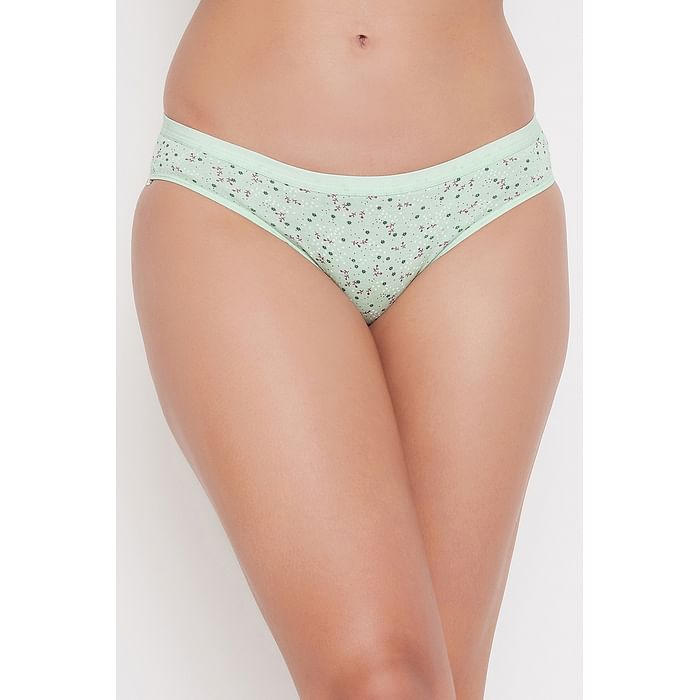Clovia Low Waist Floral Print Bikini Panty in Mint Green - Cotton - PN3456D11, Light green
Clovia Low Waist Floral Print Bikini Panty in Mint Green - Cotton - PN3456D11, Light green