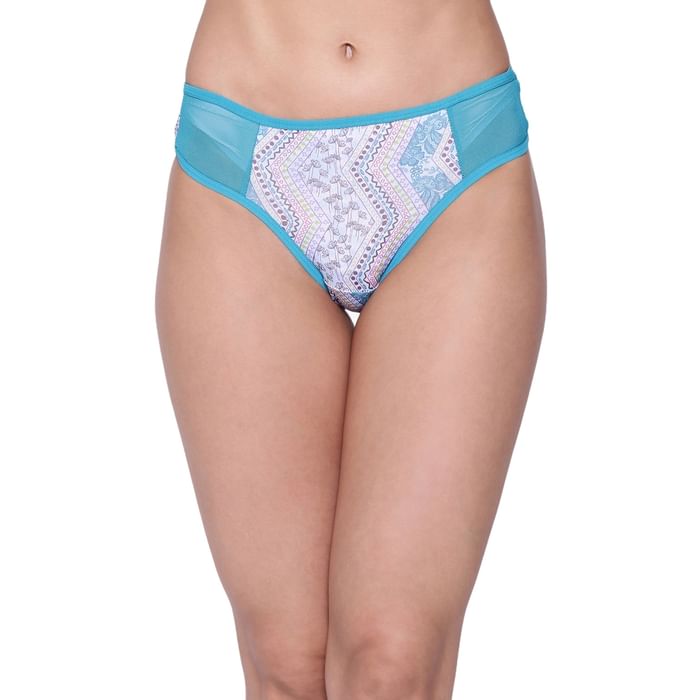 Clovia Low Waist Printed Bikini Panty in Blue with Powernet Inserts - PN3151X03, Light blue
Clovia Low Waist Printed Bikini Panty in Blue with Powernet Inserts - PN3151X03, Light blue