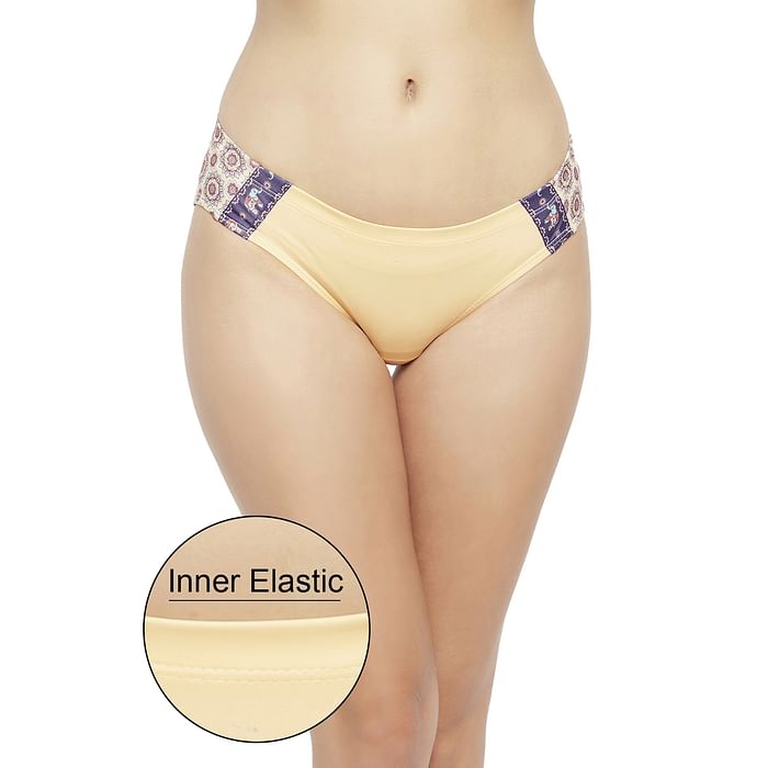 Clovia Low Waist Printed Back Bikini Panty in Nude Colour with Inner Elastic - PN2810G24
Clovia Low Waist Printed Back Bikini Panty in Nude Colour with Inner Elastic - PN2810G24