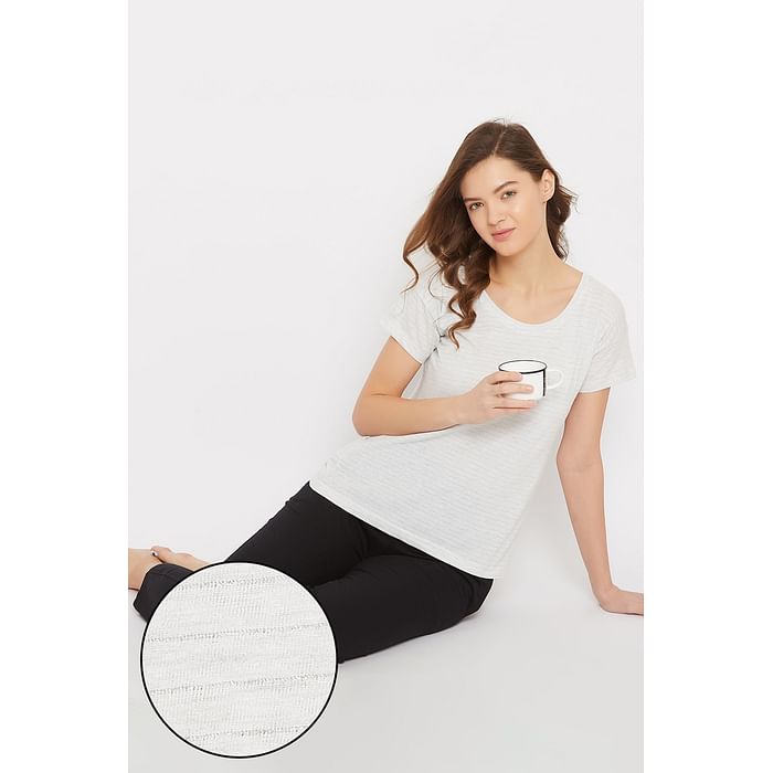 Clovia Sassy Stripes Top & Pyjama in Grey & Black - Cotton Rich - LS0550P01, Light grey
Clovia Sassy Stripes Top & Pyjama in Grey & Black - Cotton Rich - LS0550P01, Light grey