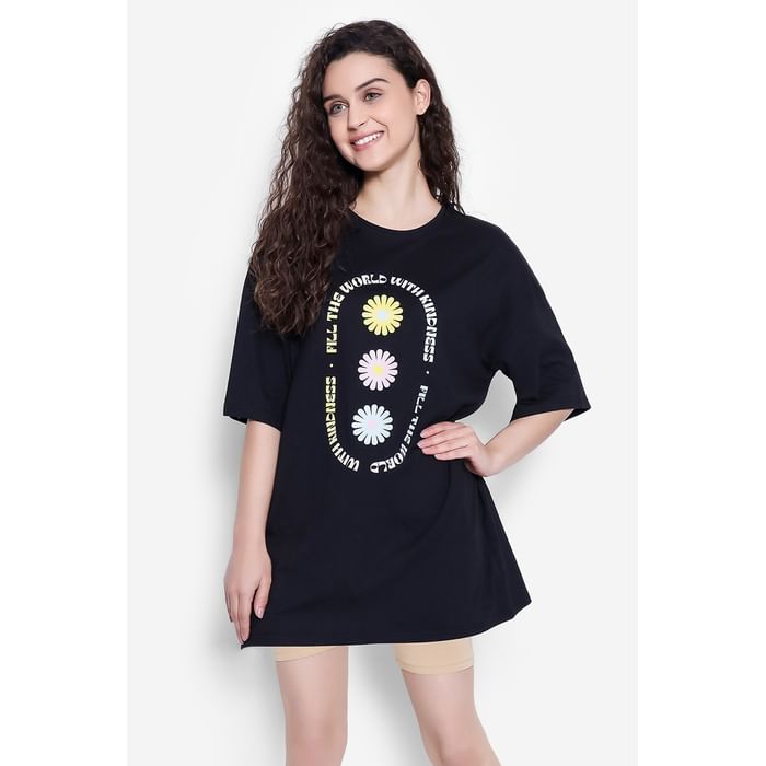Clovia Graphic & Text Print Oversized T-shirt in Black - 100% Cotton - LT0166G13
Clovia Graphic & Text Print Oversized T-shirt in Black - 100% Cotton - LT0166G13
