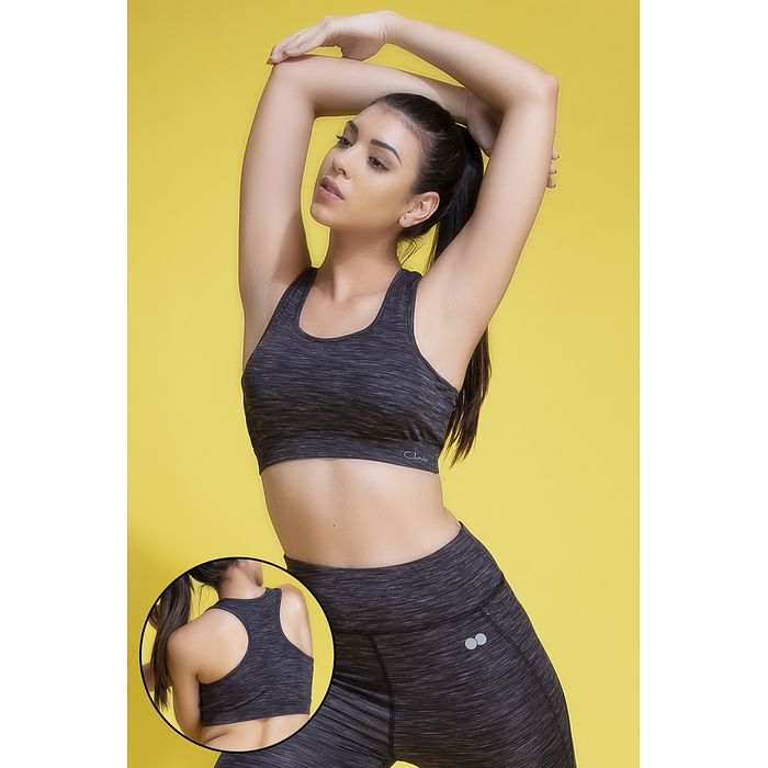 Clovia Medium Impact Non-Wired Racerback Sports Bra in Black with Removable Pads - BR2084K13
Clovia Medium Impact Non-Wired Racerback Sports Bra in Black with Removable Pads - BR2084K13